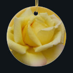 Yellow Rose Ornament Personalized Rose Decoration<br><div class="desc">Romantic Rose Ornaments Personalized Holiday Yellow Rose Classic Flower Decorations Your Name Here Wedding Keepsake Customizable Romantic Yellow Rose Christmas Ornaments, Rose Gifts Hanukkah Neutral Holiday Decorations Rose Ornaments Keepsakes & Gifts for Weddings Anniversary I Love You Any Day Yellow Rose Decorations for Friend Family Men Women Kids Home &...</div>