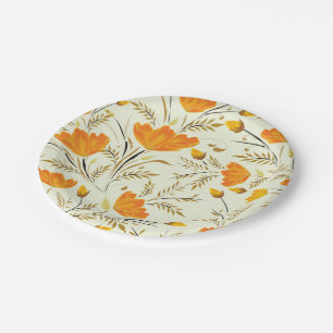 Yellow rose paper plate