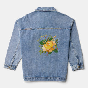 Yellow Rose Personalized Denim Jacket
