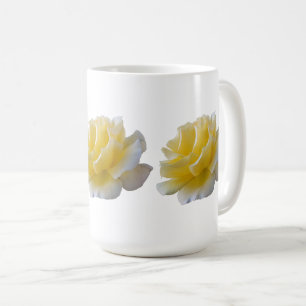 Yellow rose petals coffee mug