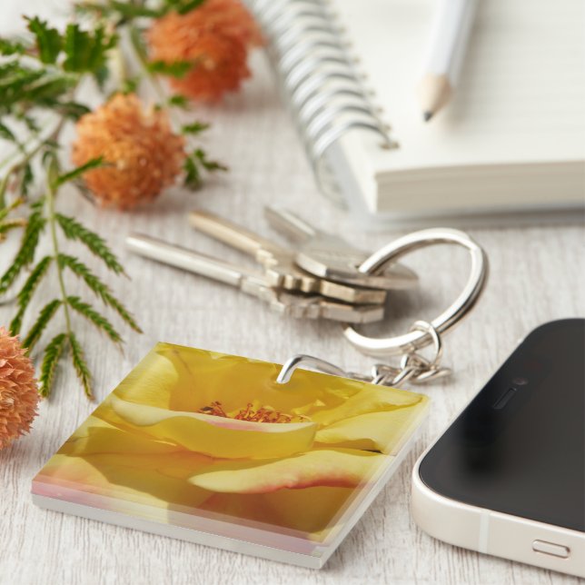Yellow Rose Petals Keychain (Front Right)