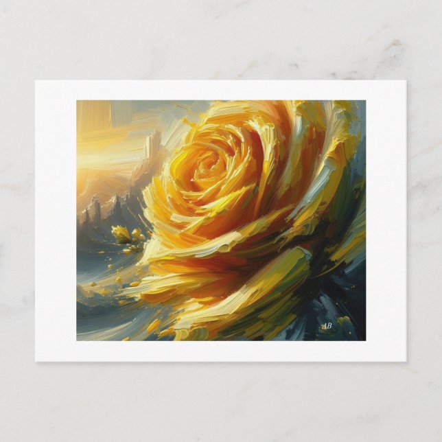 Yellow Rose,  Postcard (Front)