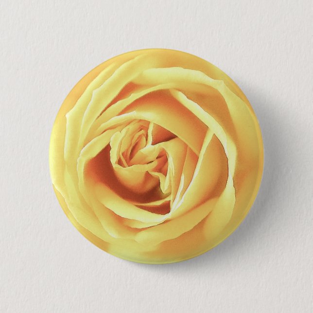 Yellow rose print 2 inch round button (Front)