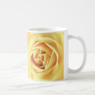 Yellow rose print coffee mug