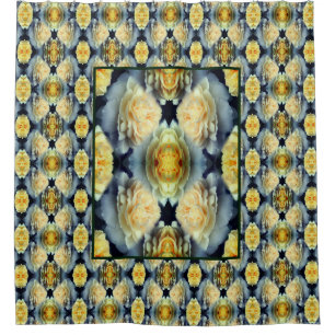 Yellow Rose Raindrops Floral Abstract