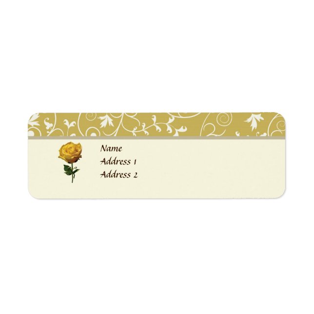 Yellow Rose Save the Date (Front)