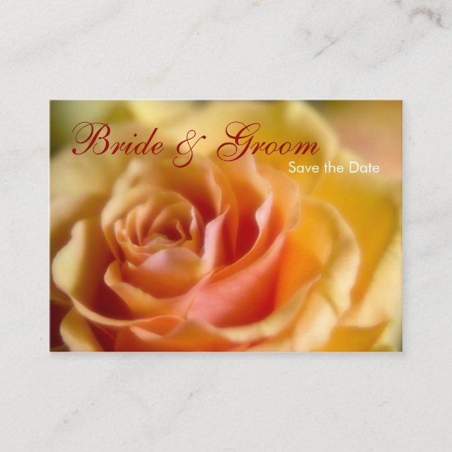 Yellow Rose • Save the Date Mini Card (Front)