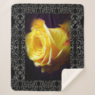 Yellow Rose Soft Sherpa Blanket