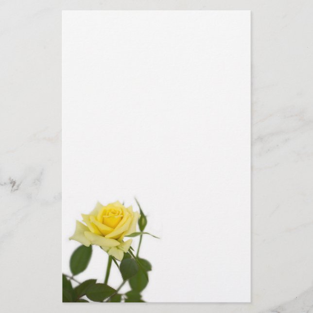 Yellow rose stationery (Front)