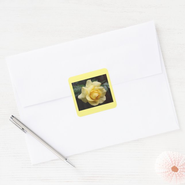 Yellow Rose Sticker (Envelope)