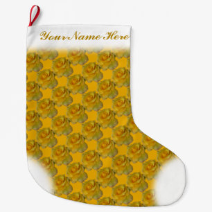 Yellow Rose Stocking Rose Christmas Stocking Custo