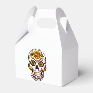 Yellow Rose Sugar Skull Favor Box