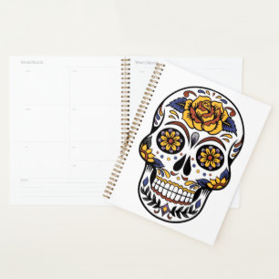 Yellow Rose Sugar Skull Planner