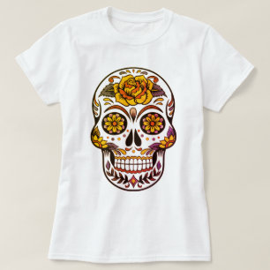 Yellow Rose Sugar Skull T-Shirt