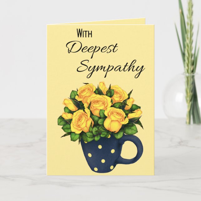 Yellow Rose Sympathy Card (Front)