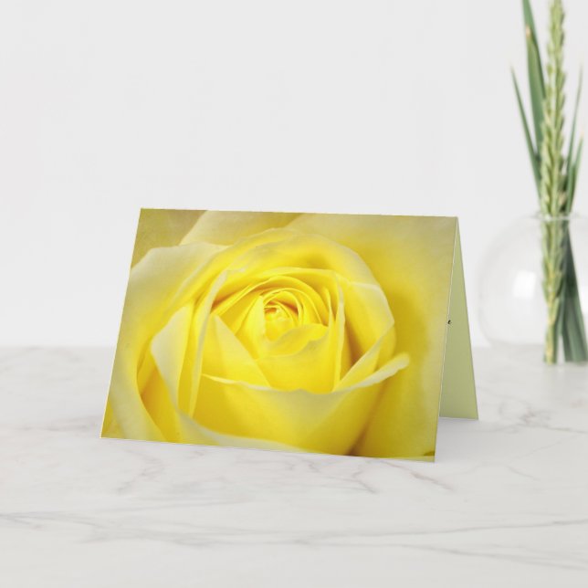 Yellow Rose Thank You Card (Front)