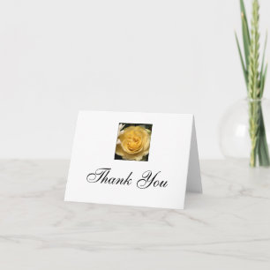 Yellow Rose Thank You Note Card