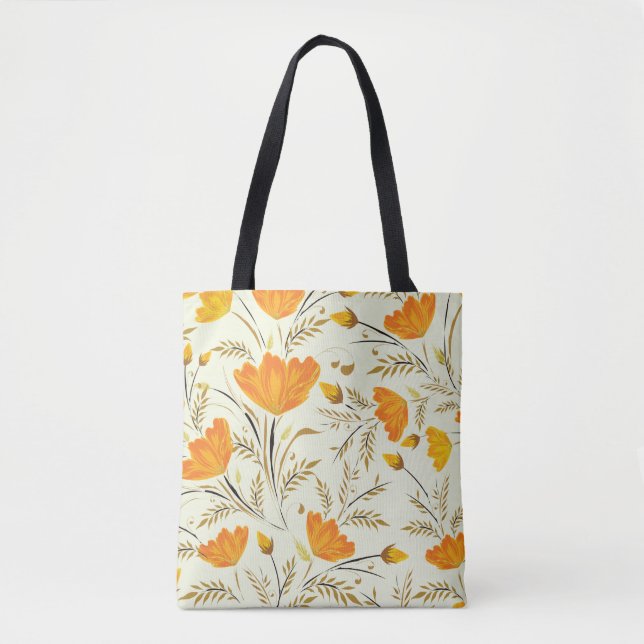 Yellow rose tote bag (Front)