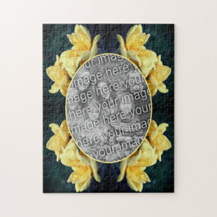 Yellow Rose Trio Frame Create Your Own Photo Jigsaw Puzzle