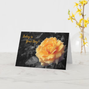 Yellow Rose Wedding Blessing Congratulations Card