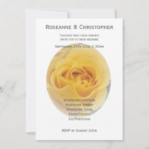 Yellow Rose Wedding Invitation