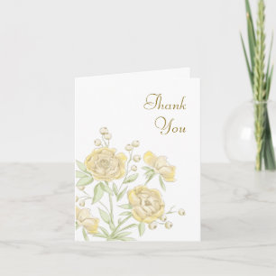 Yellow Rose Wedding Thank You Cards