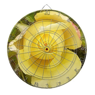 Yellow Rosebud Dartboard