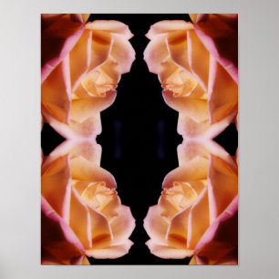 Yellow Rosebud Flower Abstract Tinted Poster