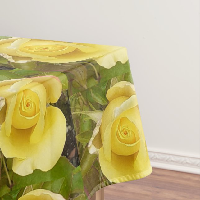 Yellow Rosebud  Tablecloth (In Situ)