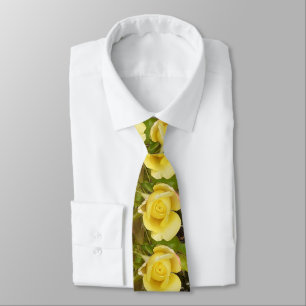Yellow Rosebud Tie