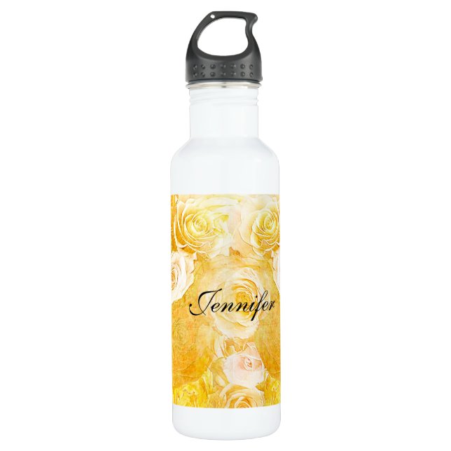 Yellow Roses 710 Ml Water Bottle (Front)