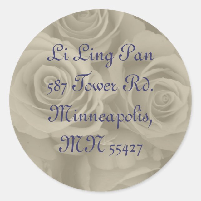 yellow roses address labels (Front)