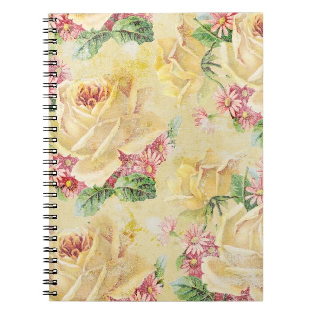 Yellow Roses and Pink Daisies Notebook (Front)