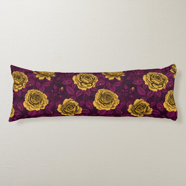 Yellow roses body pillow (Front)