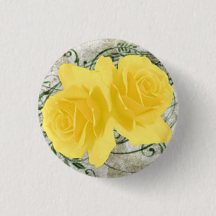 Yellow Roses Button