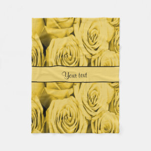 Yellow Roses Fleece Blanket