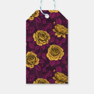 Yellow roses gift tags