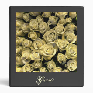 Yellow Roses Guest Book Binder
