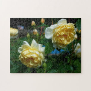 Yellow Roses In Bloom Orton Effect Jigsaw Puzzle