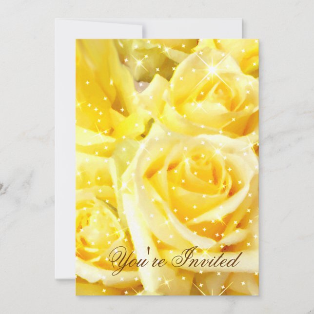 Yellow Roses_ Invitation (Front)