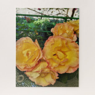 Yellow Roses on the Porch Jigsaw Puzzle