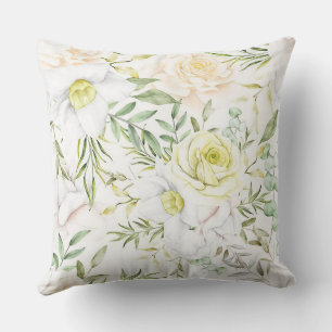 Yellow Roses Outdoor Throw Pillow