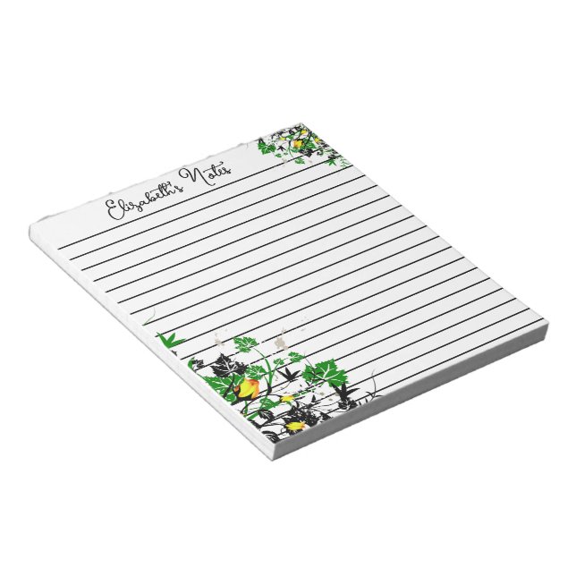 Yellow Roses personalized Notepad (Angled)