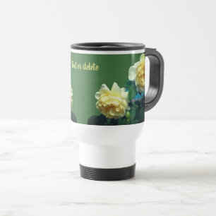 Yellow Roses Personalized Travel Mug