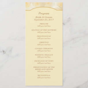 Yellow Roses Personalized Wedding Program