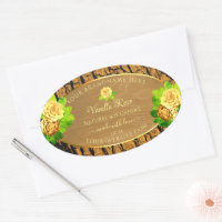 Yellow Roses Product Labels Wood Grain Tree Bark