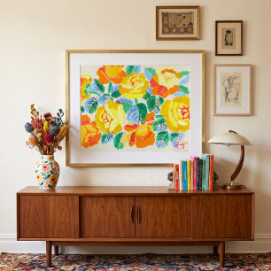 Yellow Roses Raoul Dufy Poster