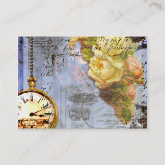 Yellow Roses Steampunk Business Cards