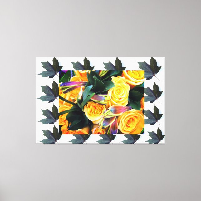 Yellow Roses Stretched Canvas Print (Front)