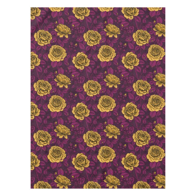 Yellow roses tablecloth (Front)
